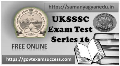Best Online UKSSSC Forest Inspector Test Series 16
