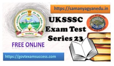 Best Online UKSSSC Forest Inspector Test Series 23