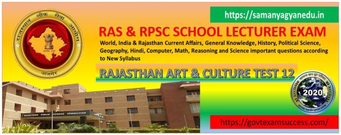 Online Leading Personalities of Rajasthan Questions Test | Ras Exam