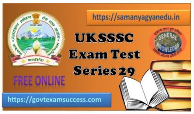 Free Online UKSSSC Forest Inspector Test Series 29