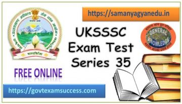 Most Important Questions Best UPSSSC Exam Test Series 35